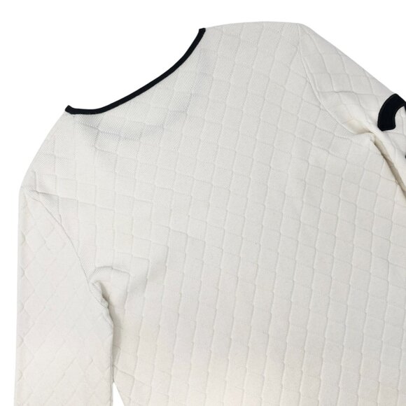 CHANEL Vintage 05A CC Logo Cambon Quilted Cashmere Knit Sweater Top #40 [105549] - Picture 6 of 14